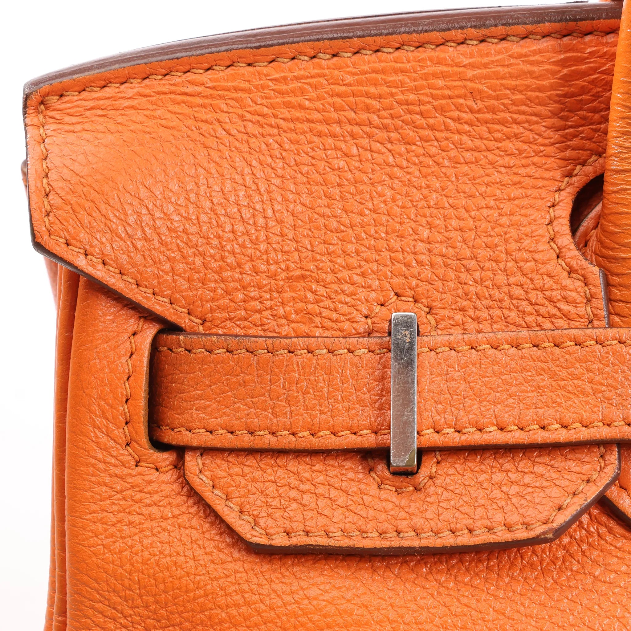 HERMES Birkin 30  Le Tournay Togo Handbag in Orange □N:2010
