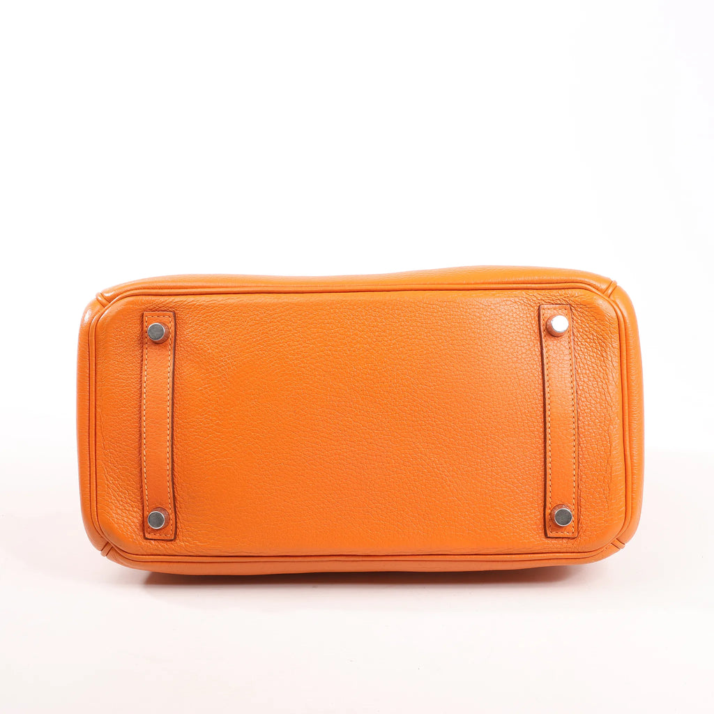 HERMES Birkin 30  Le Tournay Togo Handbag in Orange □N:2010