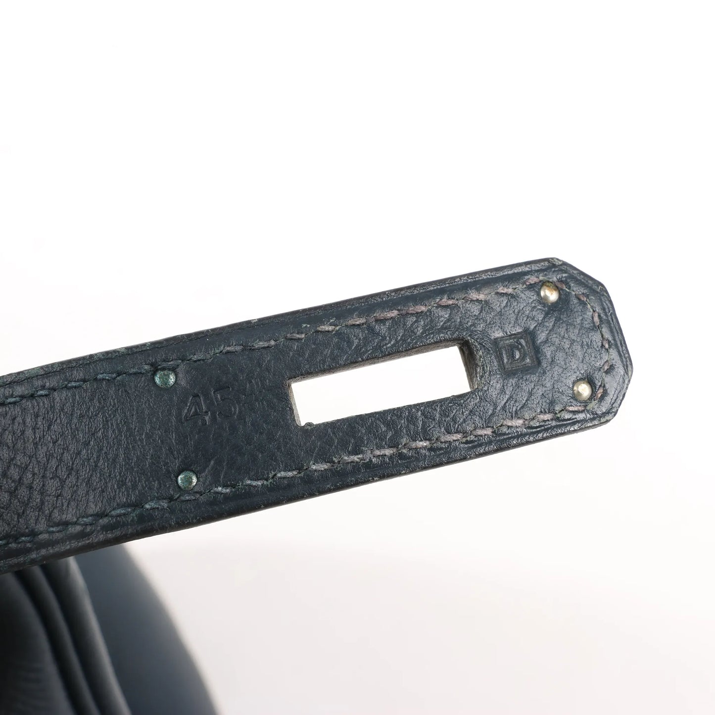 HERMES Birkin 30 Le Tournay Veau Epsom Handbag in Navy Blue □D: 2000