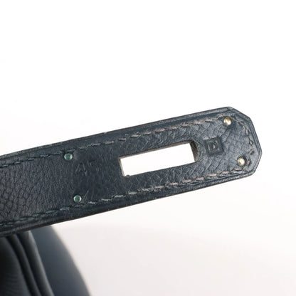 HERMES Birkin 30 Le Tournay Veau Epsom Handbag in Navy Blue □D: 2000