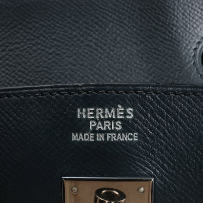 HERMES Birkin 30 Le Tournay Veau Epsom Handbag in Navy Blue □D: 2000