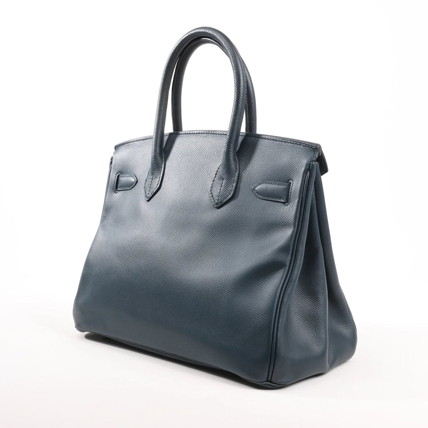 HERMES Birkin 30 Le Tournay Veau Epsom Handbag in Navy Blue □D: 2000