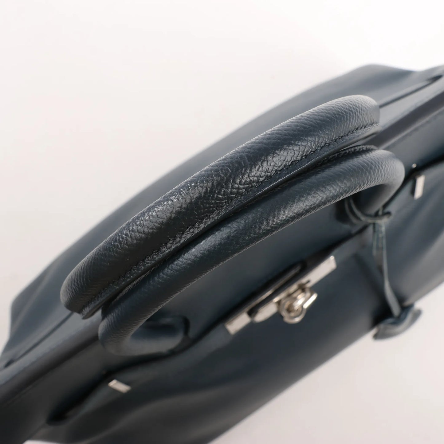 HERMES Birkin 30 Le Tournay Veau Epsom Handbag in Navy Blue □D: 2000