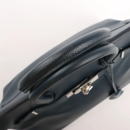 HERMES Birkin 30 Le Tournay Veau Epsom Handbag in Navy Blue □D: 2000