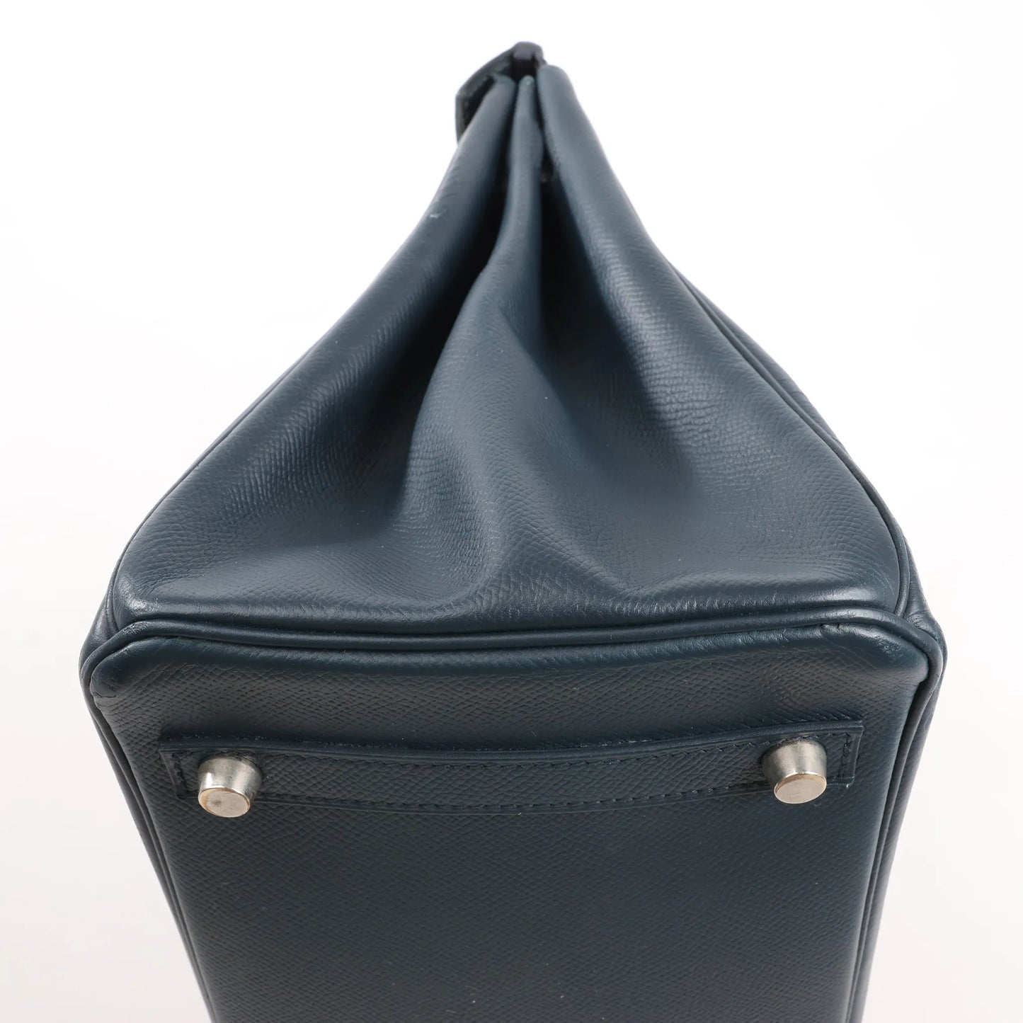 HERMES Birkin 30 Le Tournay Veau Epsom Handbag in Navy Blue □D: 2000