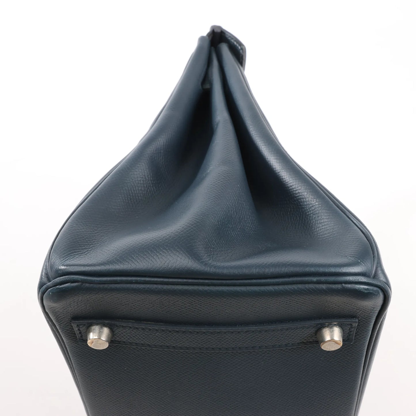 HERMES Birkin 30 Le Tournay Veau Epsom Handbag in Navy Blue □D: 2000