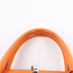 HERMES Birkin 30 Veau Swift Orange Silver Metal Fittings Handbag □J: 2006