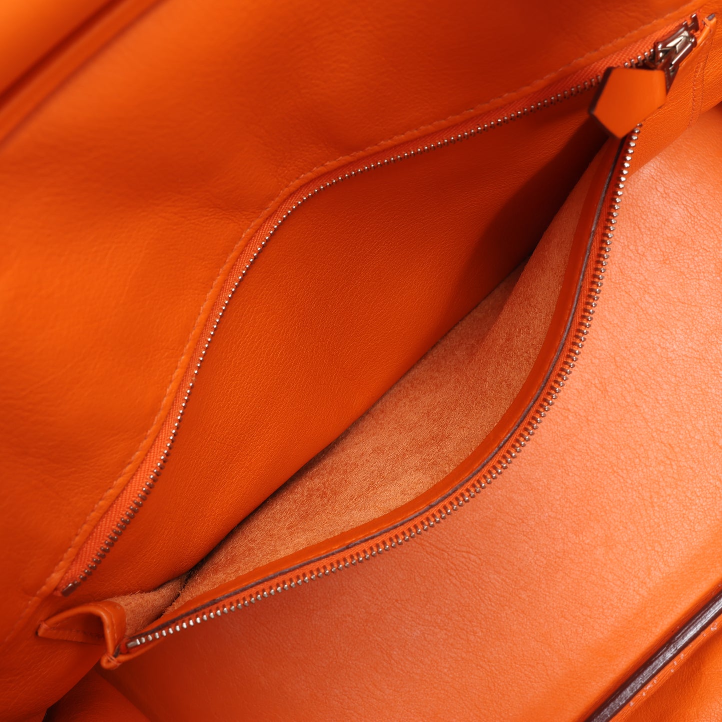 HERMES Birkin 30 Veau Swift Orange Silver Metal Fittings Handbag □J: 2006