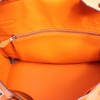 HERMES Birkin 30 Veau Swift Orange Silver Metal Fittings Handbag □J: 2006