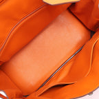 HERMES Birkin 30 Veau Swift Orange Silver Metal Fittings Handbag □J: 2006