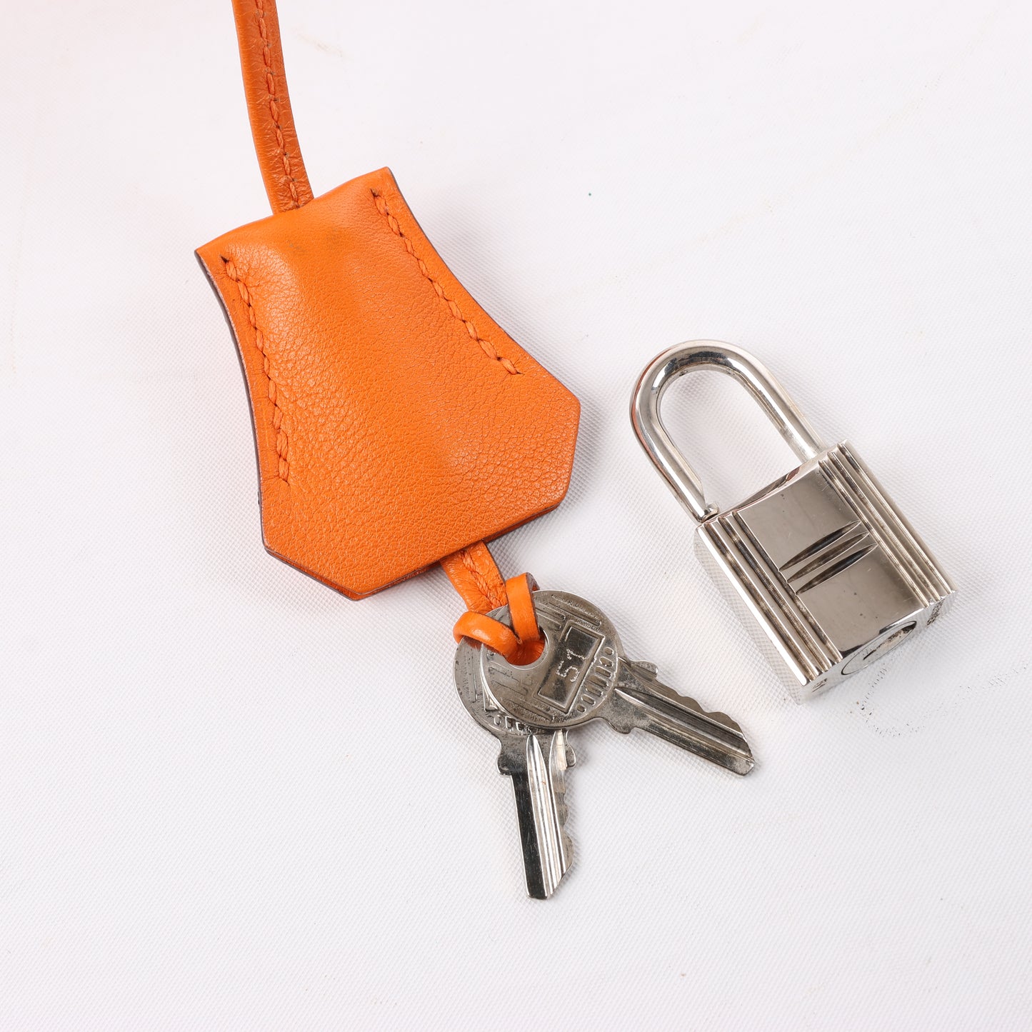 HERMES Birkin 30 Veau Swift Orange Silver Metal Fittings Handbag □J: 2006