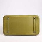 HERMES Birkin 35 Le Tournay Taurillon Clemence in Anise Green □J: 2006