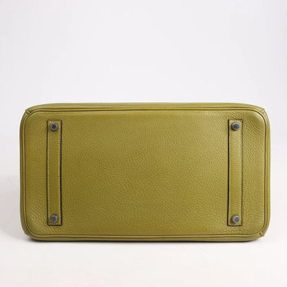HERMES Birkin 35 Le Tournay Taurillon Clemence in Anise Green □J: 2006