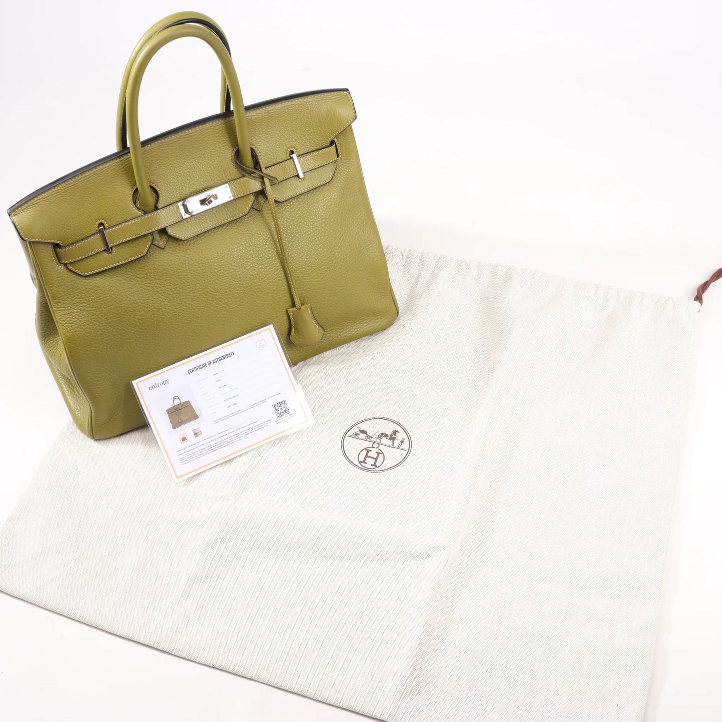 HERMES Birkin 35 Le Tournay Taurillon Clemence in Anise Green □J: 2006