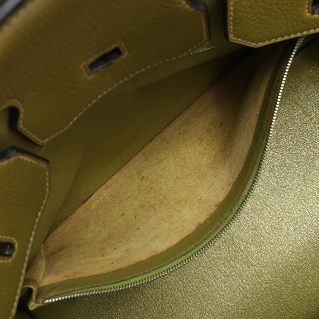 HERMES Birkin 35 Le Tournay Taurillon Clemence in Anise Green □J: 2006