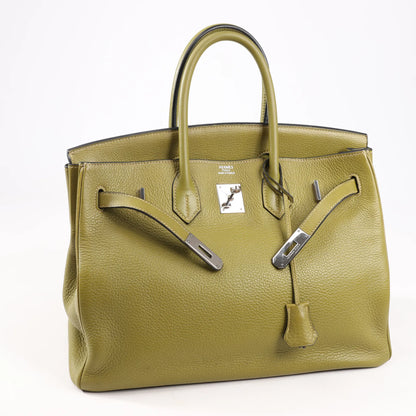 HERMES Birkin 35 Le Tournay Taurillon Clemence in Anise Green □J: 2006