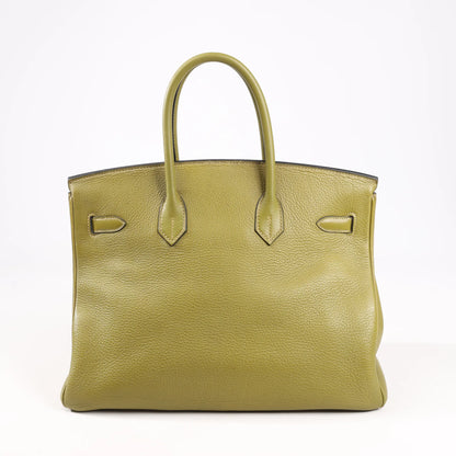 HERMES Birkin 35 Le Tournay Taurillon Clemence in Anise Green □J: 2006