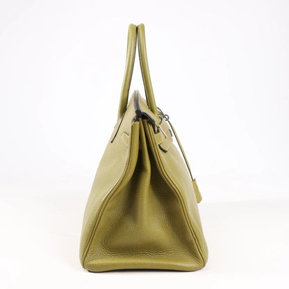 HERMES Birkin 35 Le Tournay Taurillon Clemence in Anise Green □J: 2006