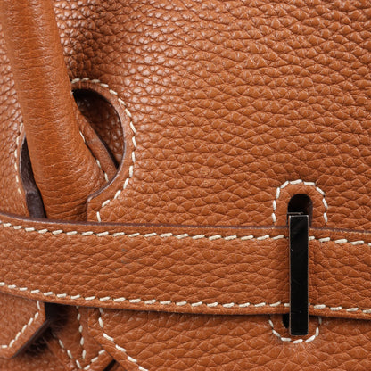 HERMES Birkin 35  Le Tournay Togo Gold Silver Metal Fittings Handbag □G:2003