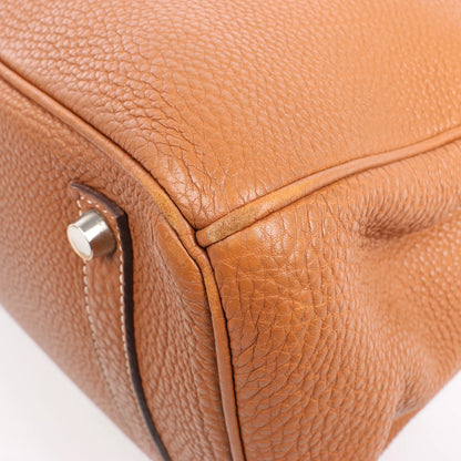 HERMES Birkin 35  Le Tournay Togo Gold Silver Metal Fittings Handbag □G:2003