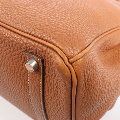 HERMES Birkin 35  Le Tournay Togo Gold Silver Metal Fittings Handbag □G:2003