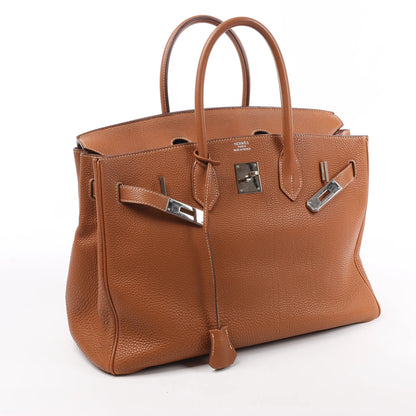 HERMES Birkin 35  Le Tournay Togo Gold Silver Metal Fittings Handbag □G:2003