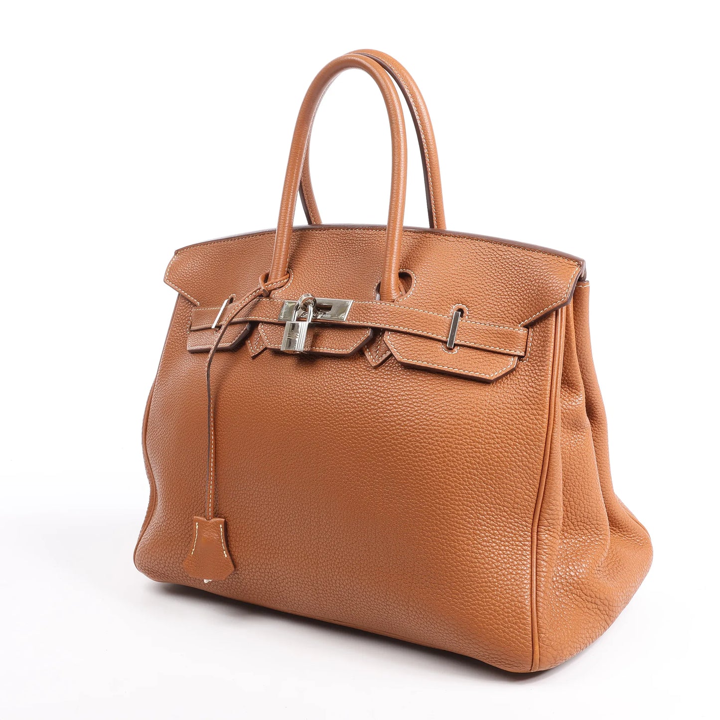 HERMES Birkin 35  Le Tournay Togo Gold Silver Metal Fittings Handbag □G:2003