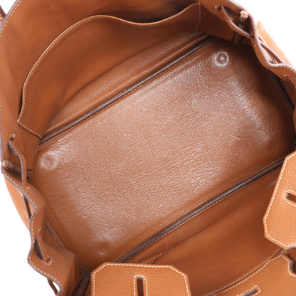 HERMES Birkin 35  Le Tournay Togo Gold Silver Metal Fittings Handbag □G:2003