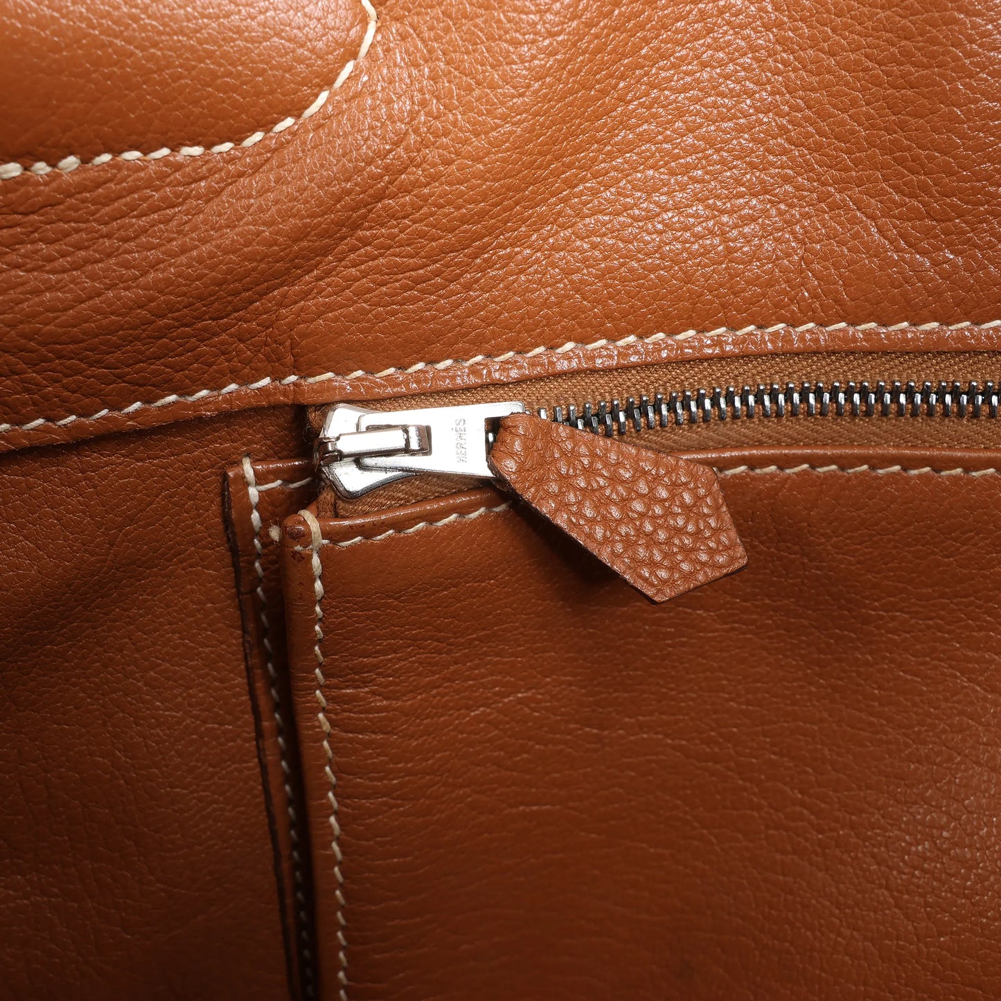 HERMES Birkin 35  Le Tournay Togo Gold Silver Metal Fittings Handbag □G:2003