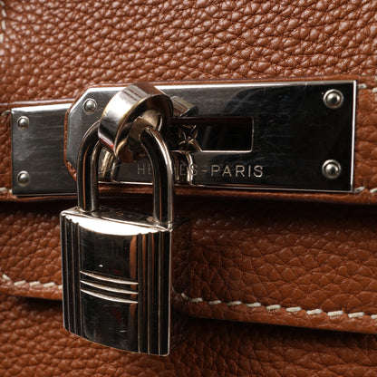 HERMES Birkin 35  Le Tournay Togo Gold Silver Metal Fittings Handbag □G:2003