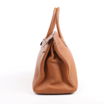 HERMES Birkin 35  Le Tournay Togo Gold Silver Metal Fittings Handbag □G:2003