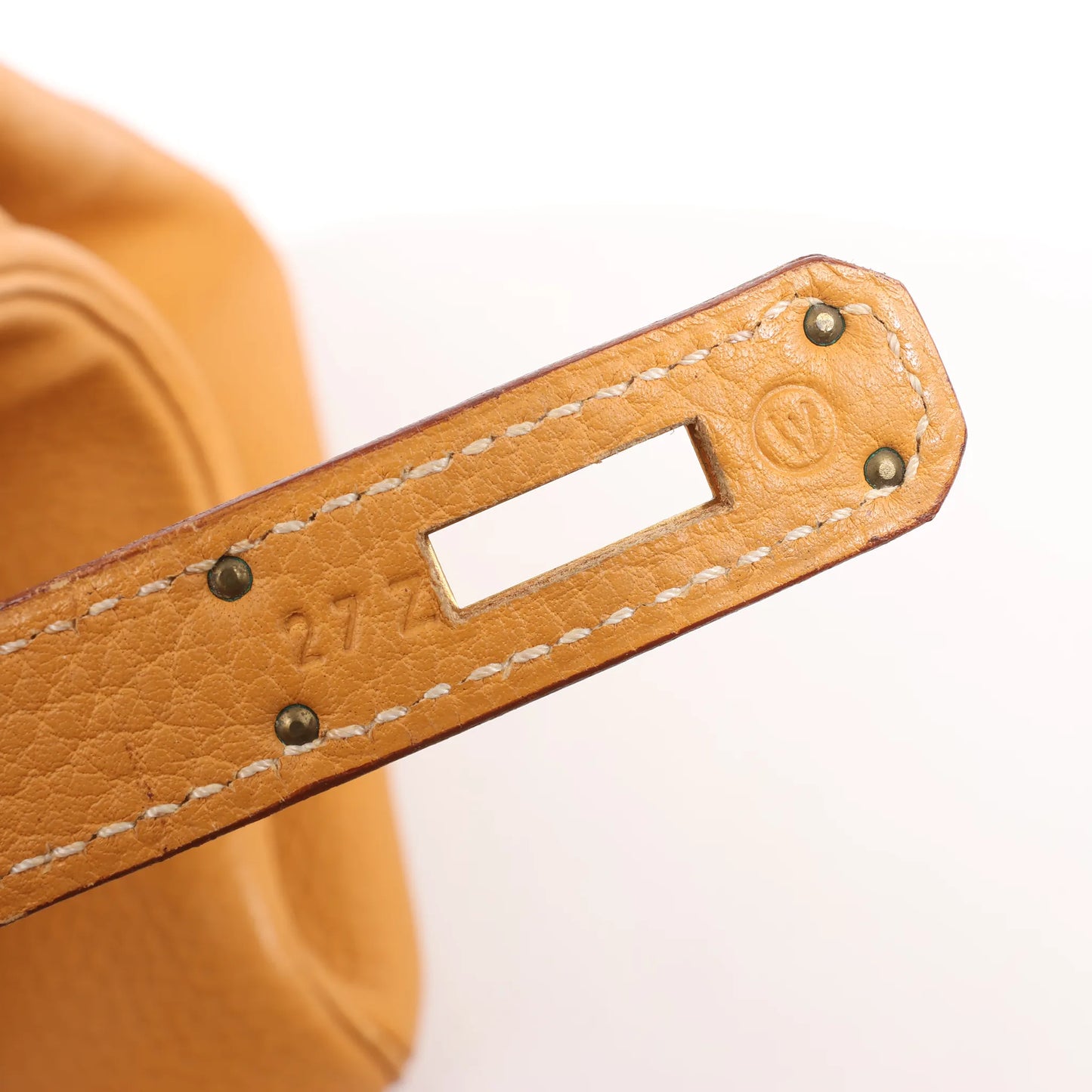 HERMES Birkin 40 Le Tournay Fjord Handbag in Natural sable ○W:1993