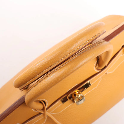 HERMES Birkin 40 Le Tournay Fjord Handbag in Natural sable ○W:1993