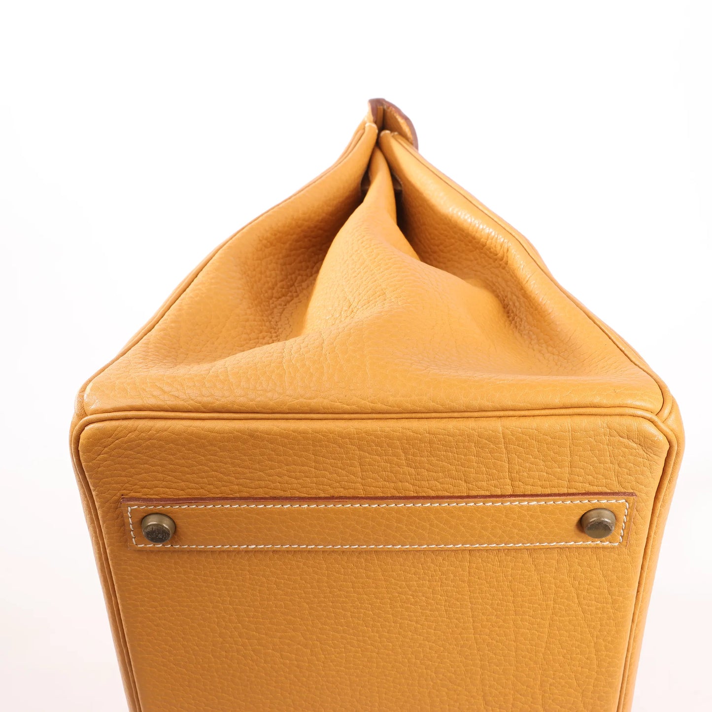 HERMES Birkin 40 Le Tournay Fjord Handbag in Natural sable ○W:1993