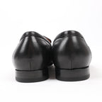 HERMES Paris Leather Loafers in Black, Size 38.5 EU