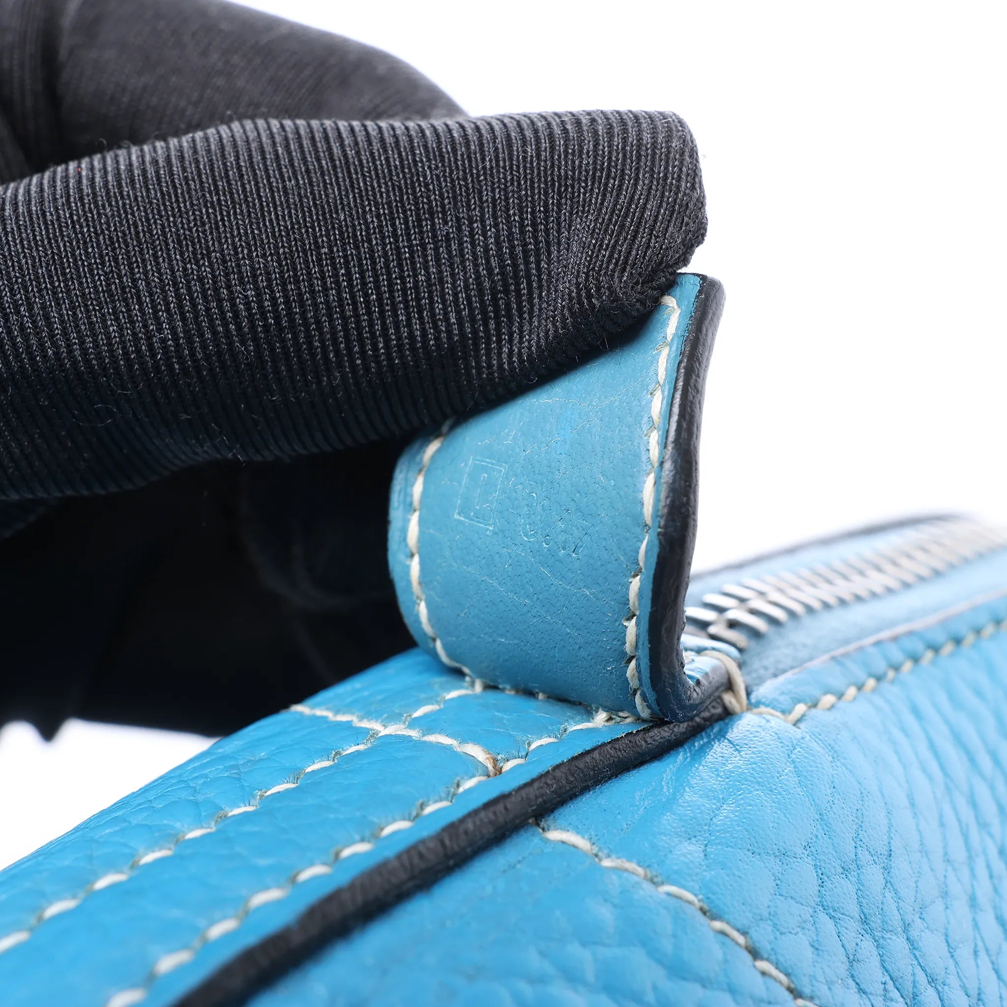 HERMES Bolide 31 Taurillon Clemence 2Way Handbag in Blue □I: 2005