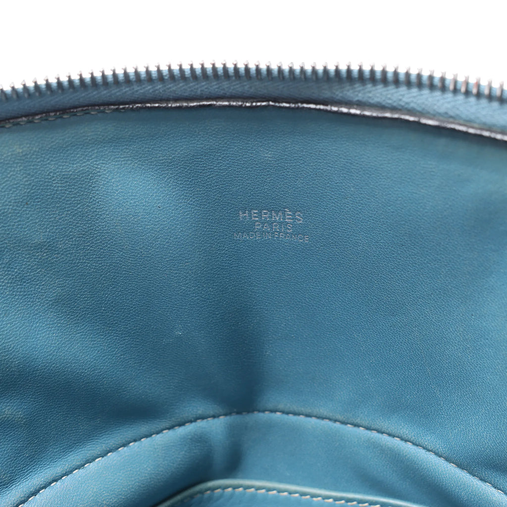 HERMES Bolide 31 Taurillon Clemence 2Way Handbag in Blue □I: 2005