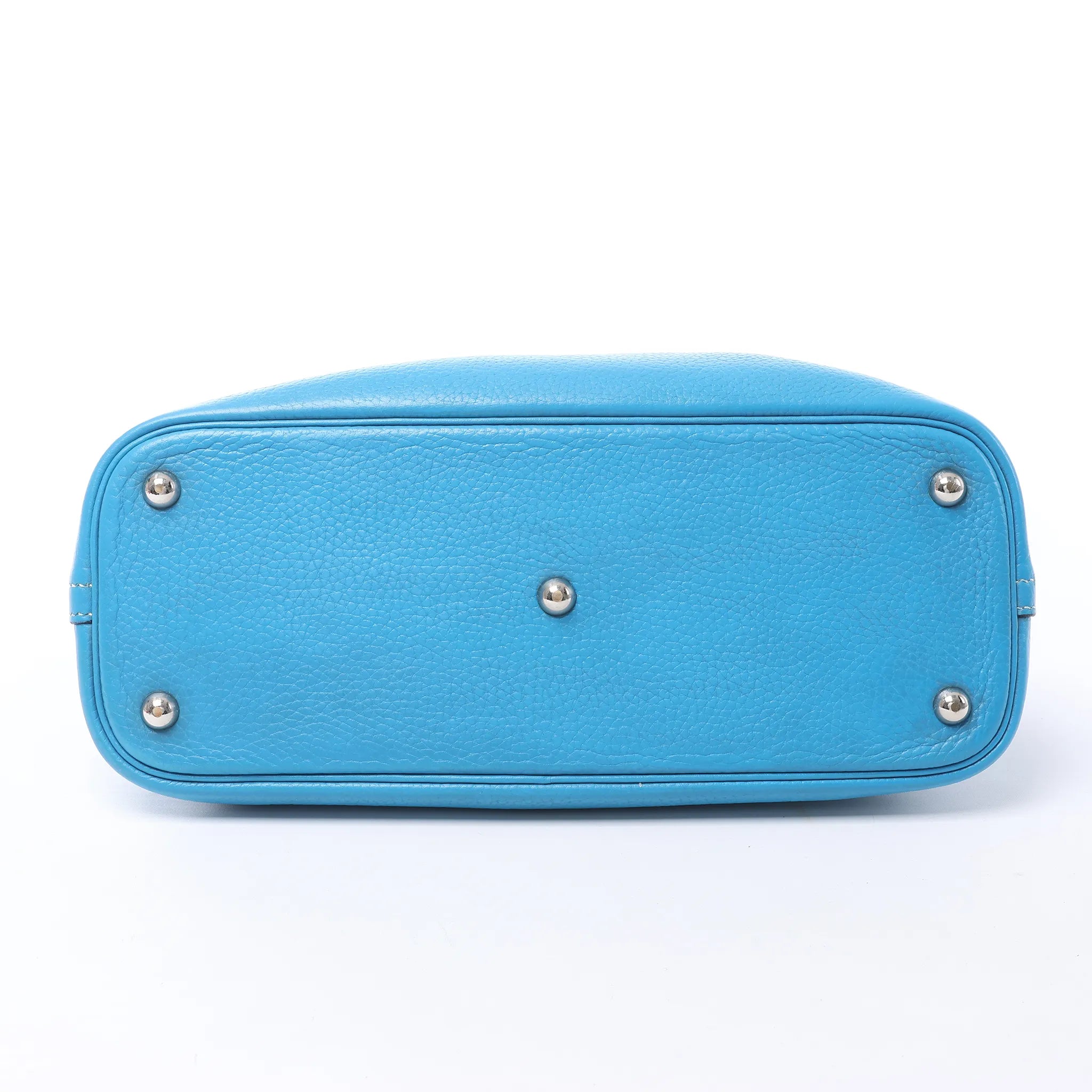HERMES Bolide 31 Taurillon Clemence 2Way Handbag in Blue □I: 2005