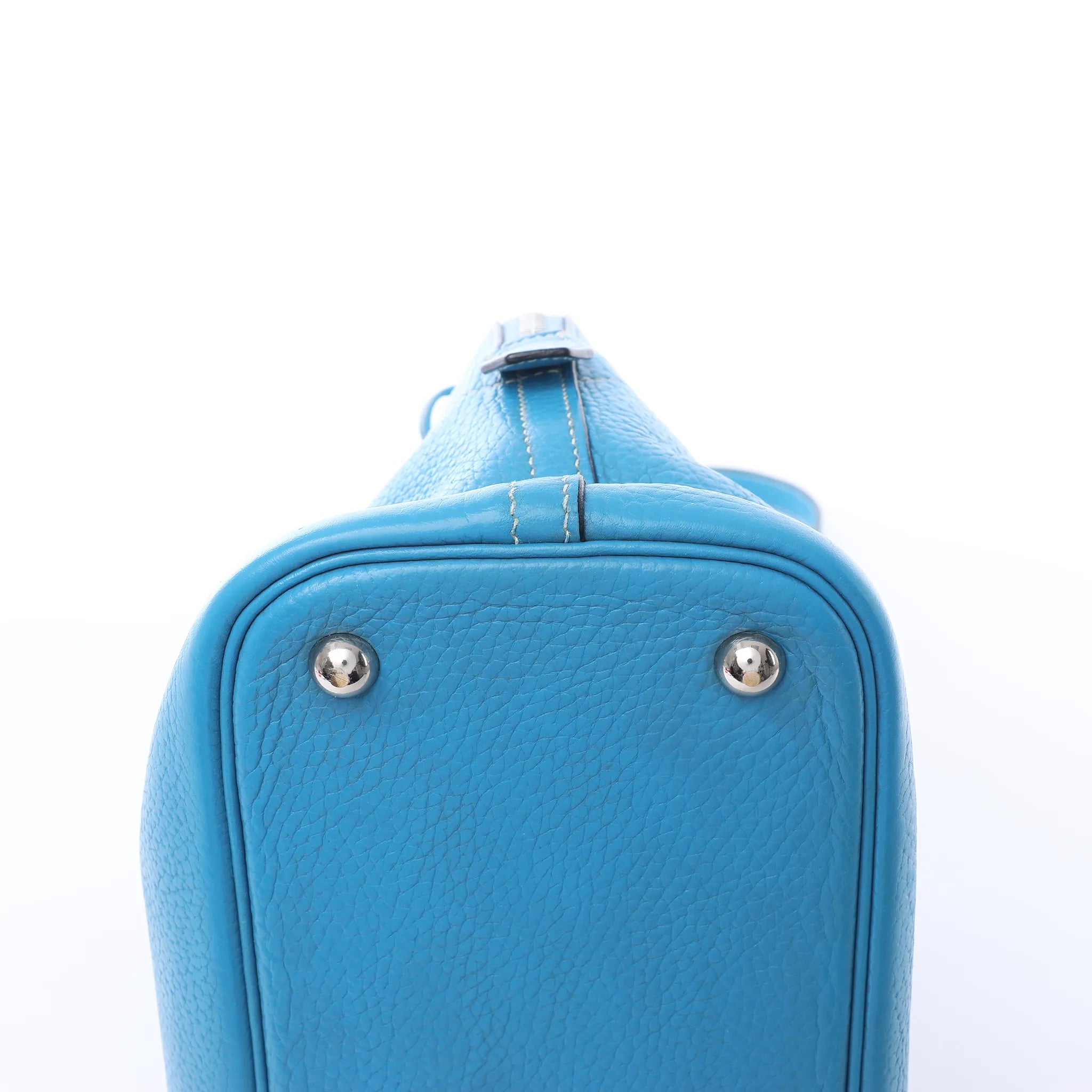 HERMES Bolide 31 Taurillon Clemence 2Way Handbag in Blue □I: 2005