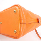 HERMES Bolide 31 Taurillon Clemence 2Way Handbag in Orange □H: 2004