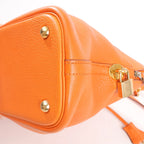 HERMES Bolide 31 Taurillon Clemence 2Way Handbag in Orange □H: 2004