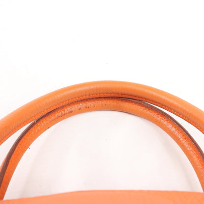 HERMES Bolide 31 Taurillon Clemence 2Way Handbag in Orange □H: 2004