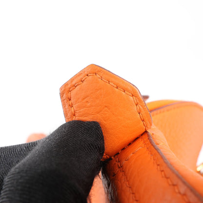 HERMES Bolide 31 Taurillon Clemence 2Way Handbag in Orange □H: 2004