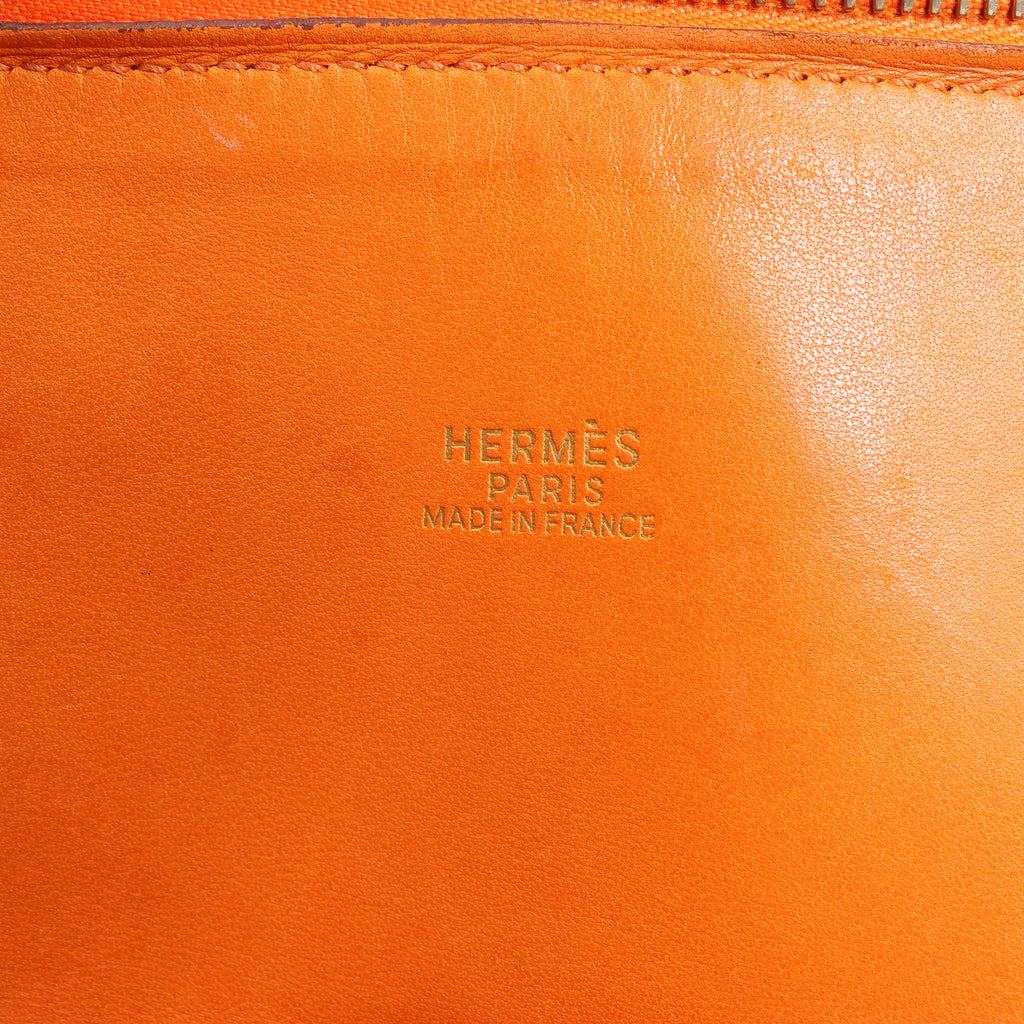 HERMES Bolide 31 Taurillon Clemence 2Way Handbag in Orange □H: 2004