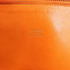 HERMES Bolide 31 Taurillon Clemence 2Way Handbag in Orange □H: 2004