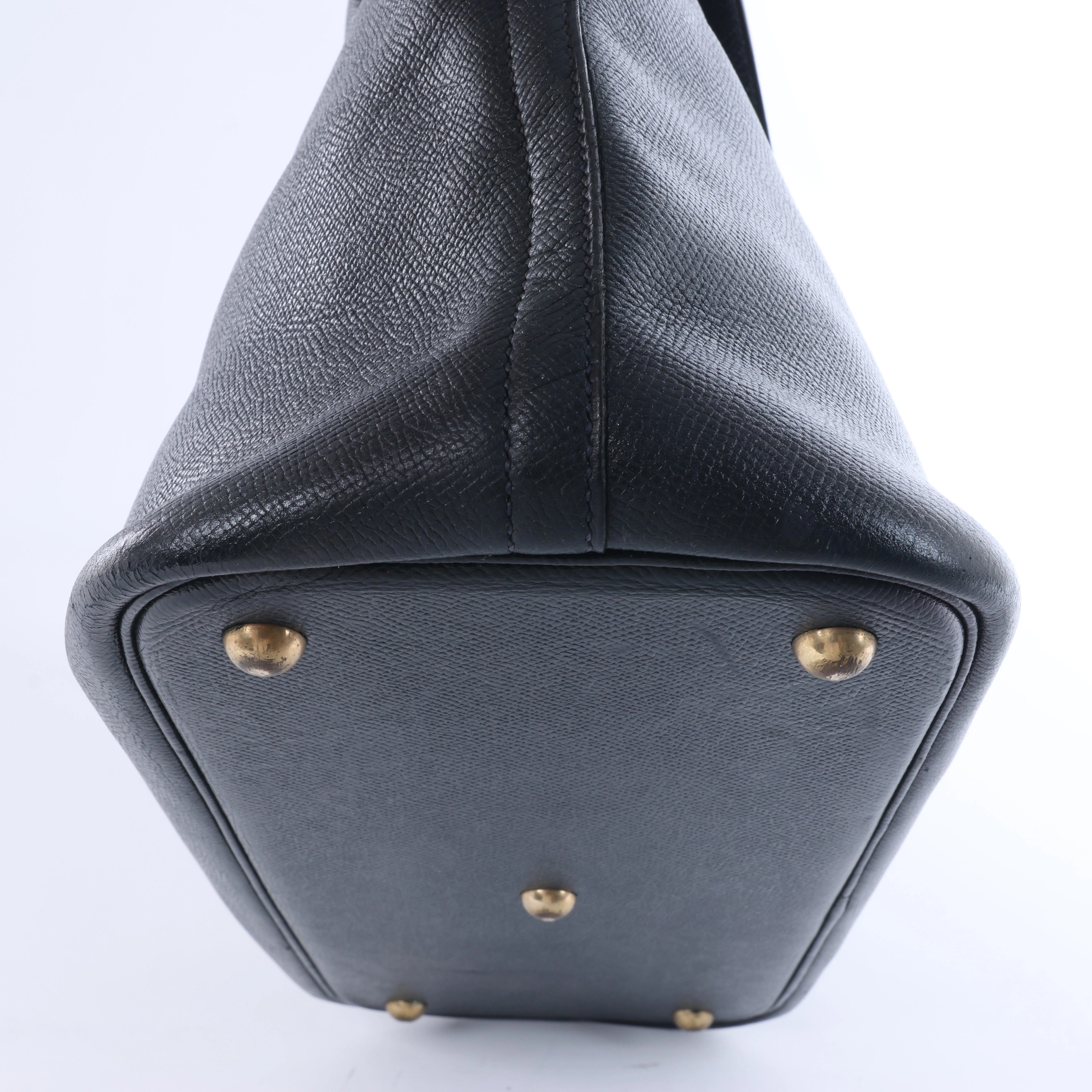 Bolso de mano HERMES Bolide 35 Cushbell Rouge vif con herrajes de metal dorado ○W:1993