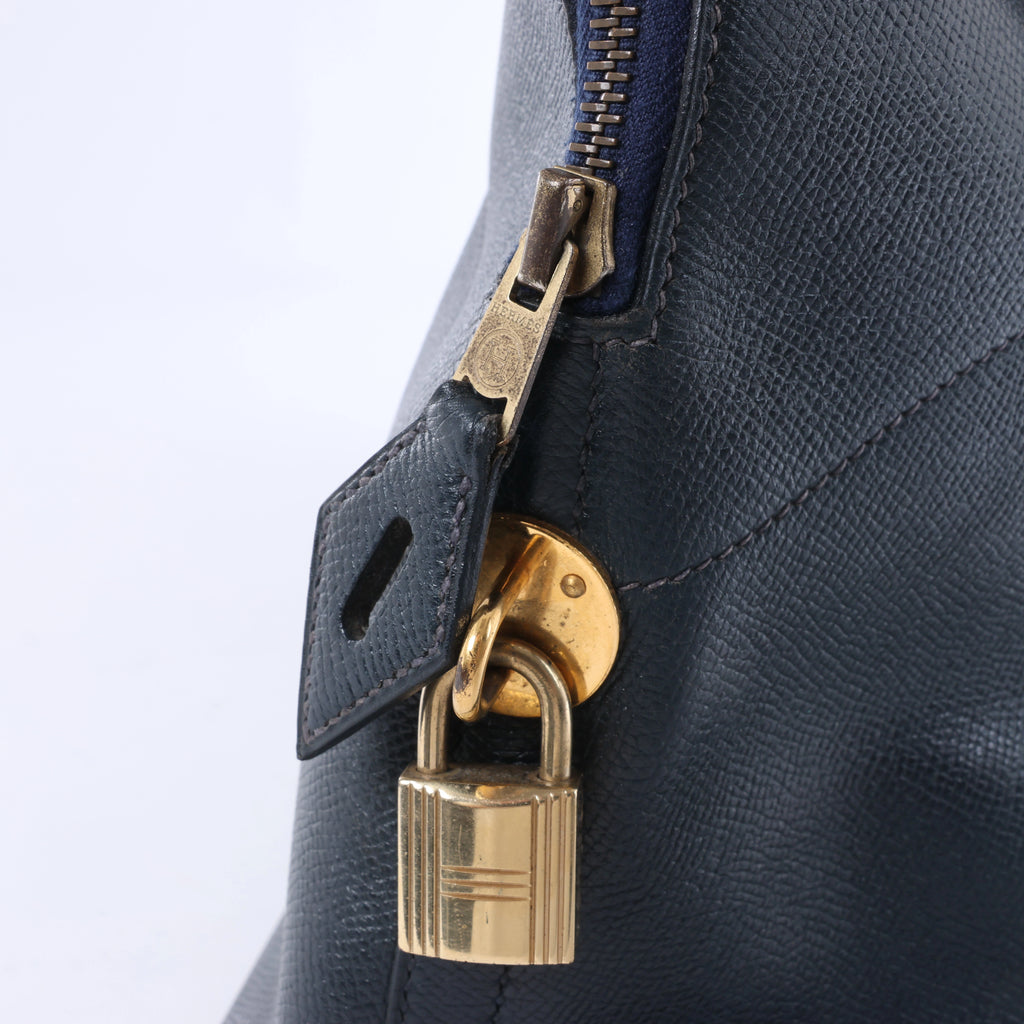 Bolso de mano HERMES Bolide 35 Cushbell Rouge vif con herrajes de metal dorado ○W:1993