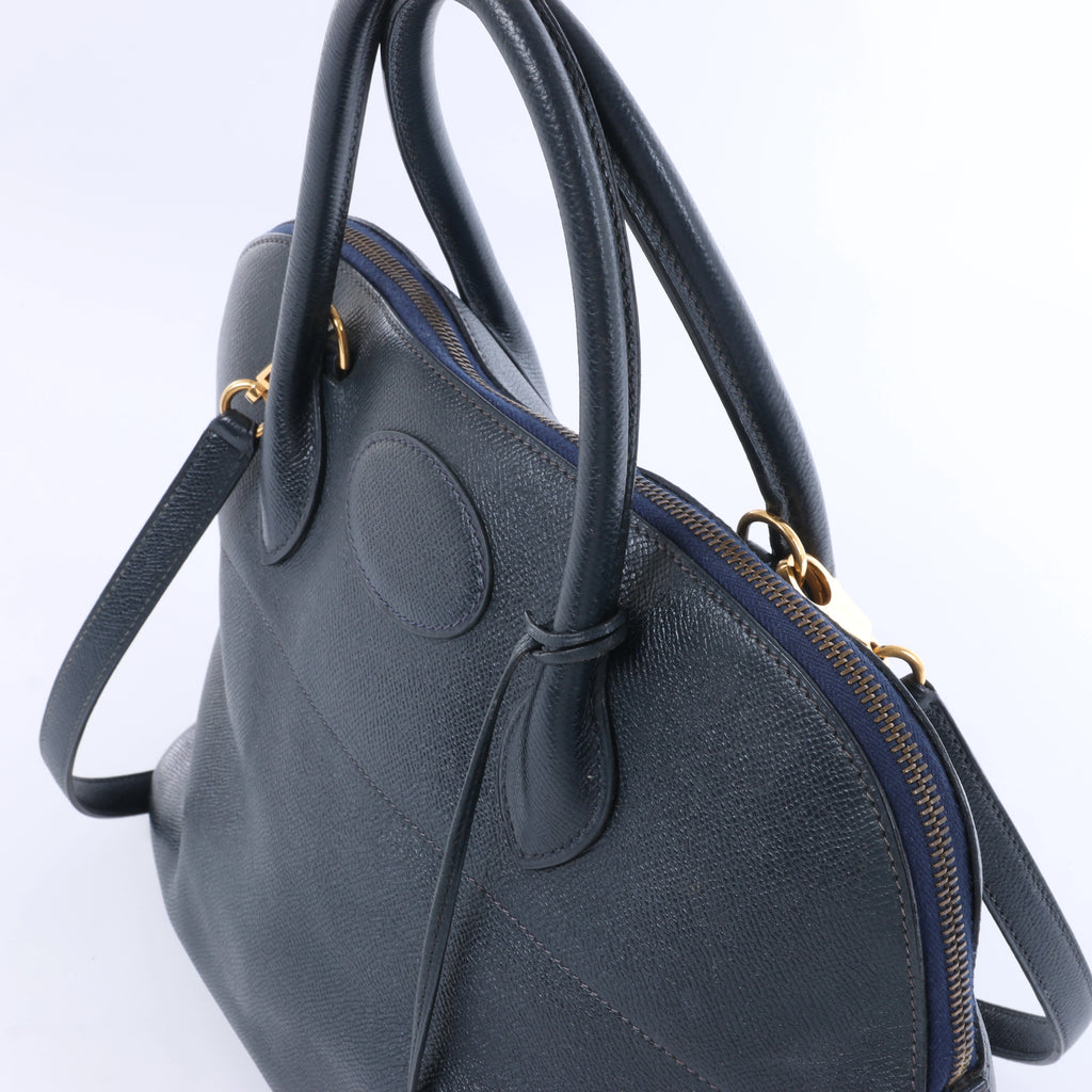 Bolso de mano HERMES Bolide 35 Cushbell Rouge vif con herrajes de metal dorado ○W:1993