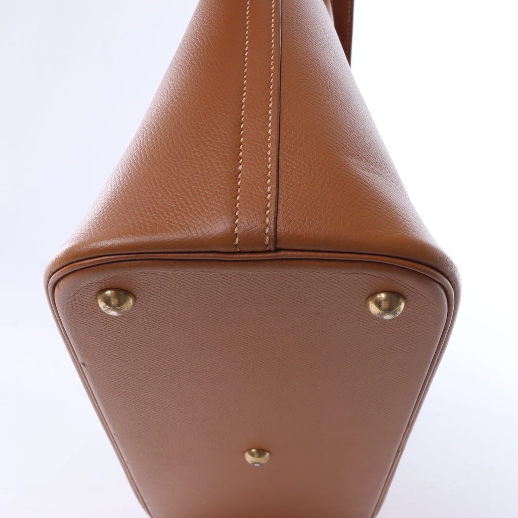 Hermès Bolide 35 Cushbell Leather Handbag in Brown ○X: 1994