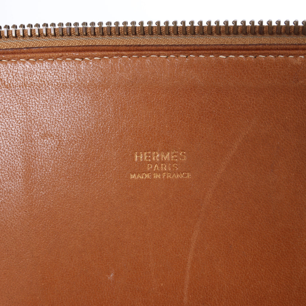 Hermès Bolide 35 Cushbell Leather Handbag in Brown ○X: 1994